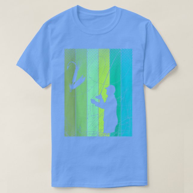 Camiseta FlyFisher Retro Flying Angler Angel Trout  (Diseño del anverso)