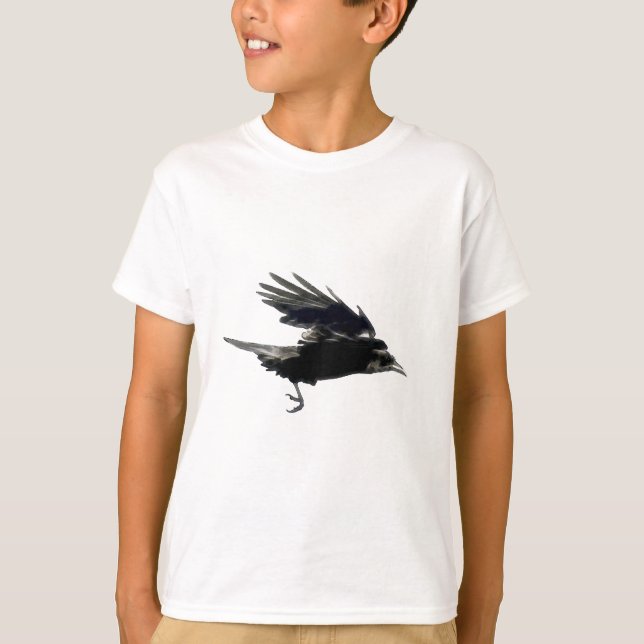 Camiseta Flying Black Crow Willife Art (Anverso)