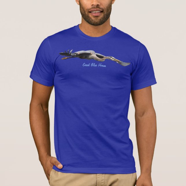 Camiseta Flying Great Blue Heron Wildlife (Anverso)