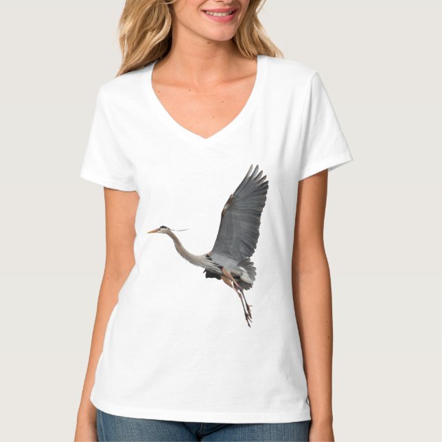 Camiseta Flying Great Blue Heron Wildlife (Anverso)