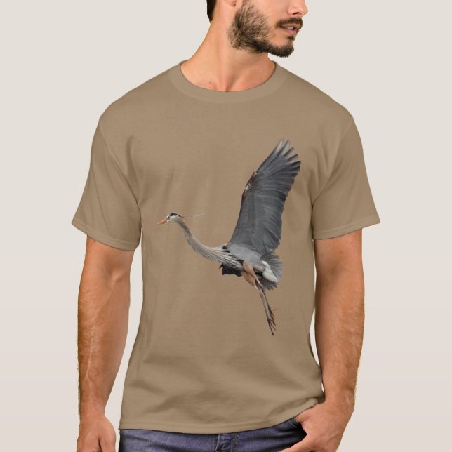 Camiseta Flying Great Blue Heron Willife Photo (Anverso)