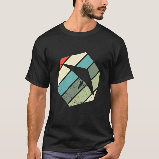 Camiseta Flying Hang Glider Soaring Hexa Retro Hang Glider (Anverso)