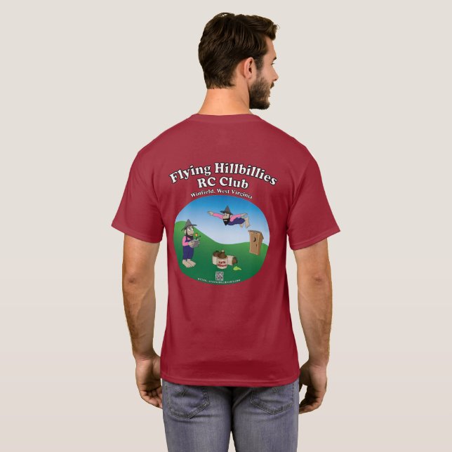 Camiseta Flying Hillbillies Men's Short Sleeve T-Shirt  (Reverso completo)