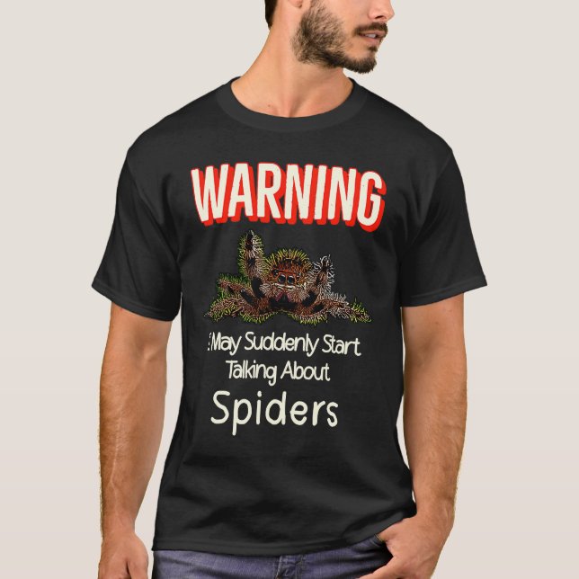 Camiseta Flying Jumping Spider Warning Spooder Mom Spooder  (Anverso)