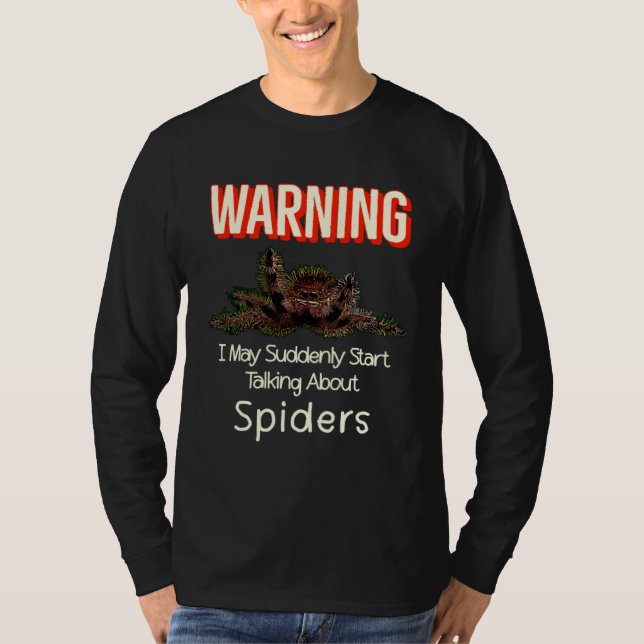 Camiseta Flying Jumping Spider Warning Spooder Mom Spooder  (Anverso)