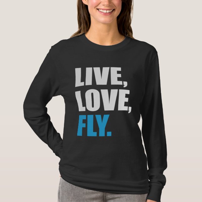 Camiseta Flying  Live Love Fly (Anverso)
