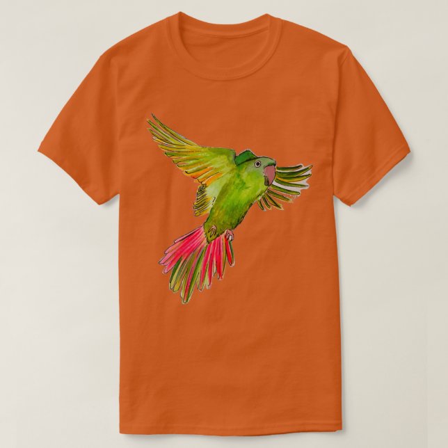 Camiseta Flying Parrot Watercolor Painting (Diseño del anverso)