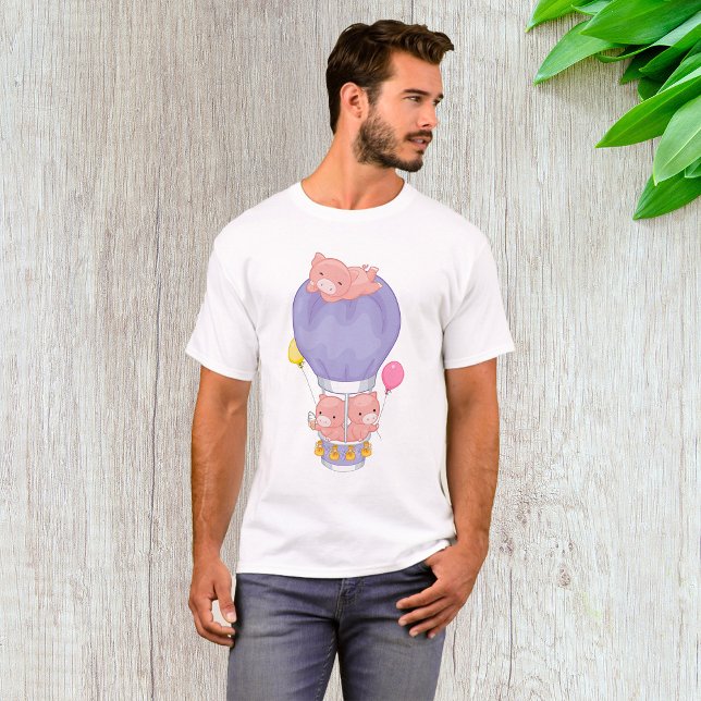 Camiseta Flying Piggies in Hot Air Balloon (Subido por el creador)