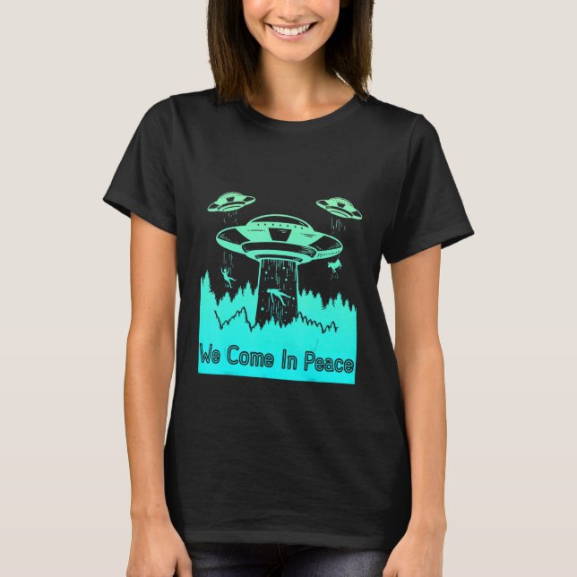 Camiseta Flying Saucer UFO Astronauts are Aliens 9 (Anverso)