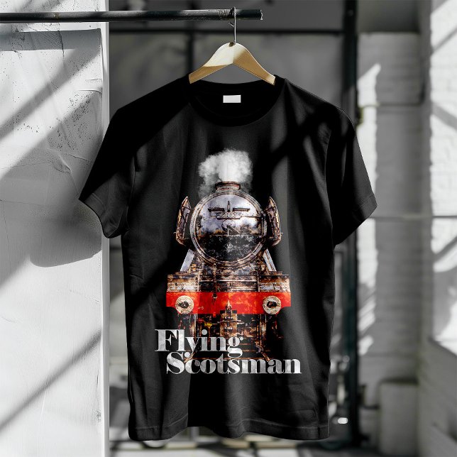 Camiseta Flying Scotsman – Steam Locomotive Illustration (Subido por el creador)