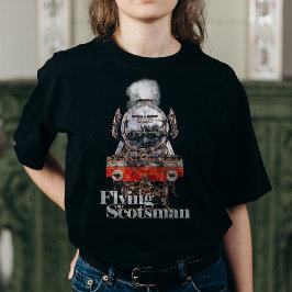 Camiseta Flying Scotsman – Steam Locomotive Illustration