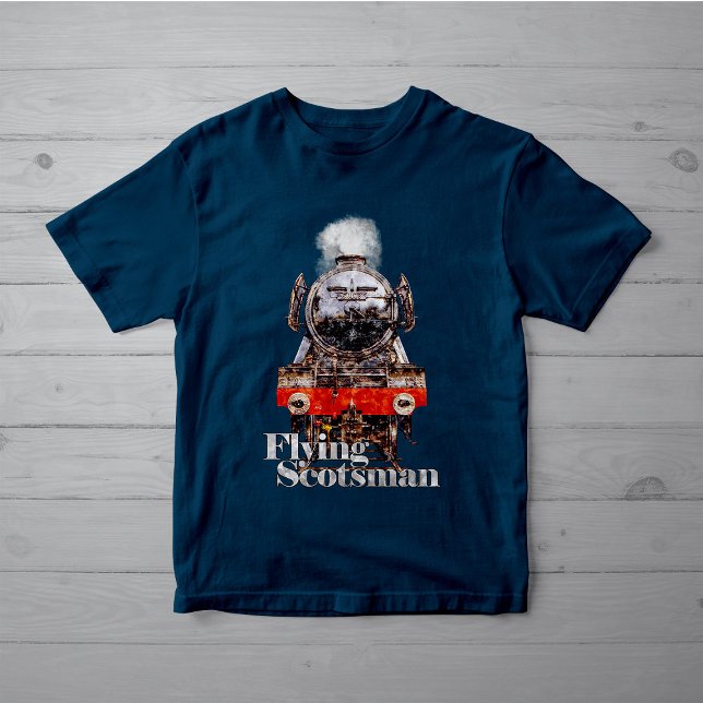 Camiseta Flying Scotsman – Steam Locomotive Illustration (Subido por el creador)