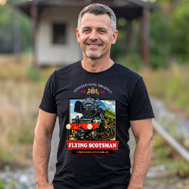 Camiseta Flying Scotsman Steam Locomotive Vintage Poster