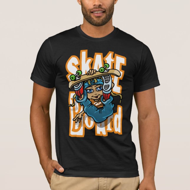 Camiseta Flying skateboarder and graffiti (Anverso)