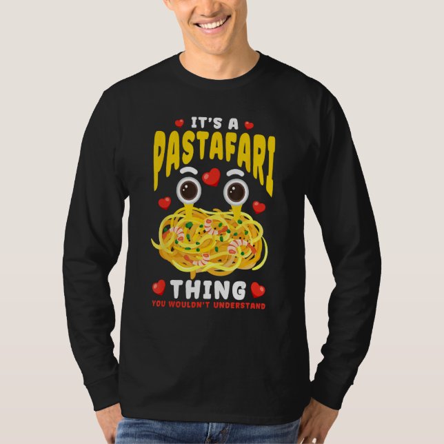 Camiseta Flying Spaghetti Monster FSM It's A Pastafari Thin (Anverso)