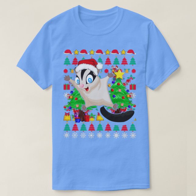Camiseta Flying Squirrel Festix Sugar Glider Xmas Feo Chr (Diseño del anverso)