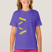 Flying Yellow Halloween Bats