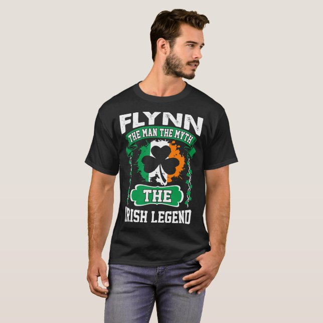 Camiseta Flynn el hombre el St irlandés Patricks de la (Anverso completo)