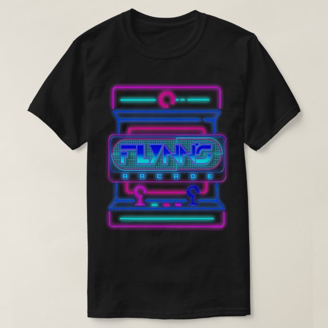 Camiseta Flynns Arcade 80 Película de juegos neones (Diseño del anverso)