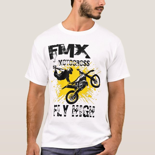 Camiseta FMX Motocross Fly High (Anverso)