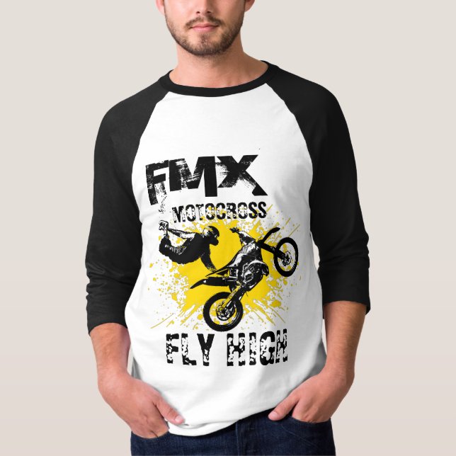 Camiseta FMX Motocross Fly High (Anverso)