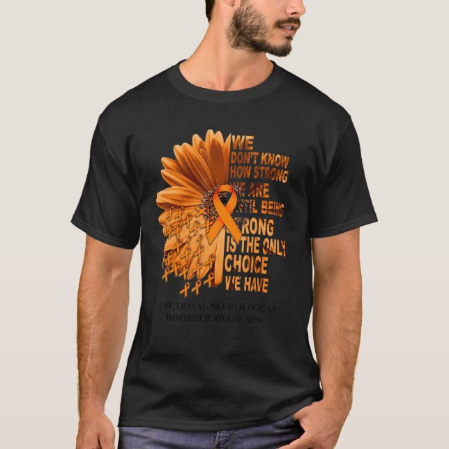 Camiseta FND Awareness Daisy Naranja Ribbon no sabemos cómo (Anverso)