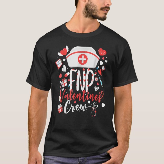 Camiseta FNP LOVE Stethoscope Nurse Life FNP Valentines Nur (Anverso)