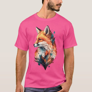 Camiseta Fo Acuarela Místico Bosque Animal Animal Salvaje f