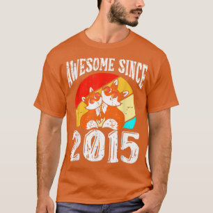 Camiseta Fo Awesome Since 2015 7th Birthday 7 Years Old Fo 