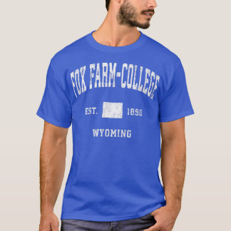 Camiseta Fo FarmCollege Wyoming WY Vintage Deportes Atlétic