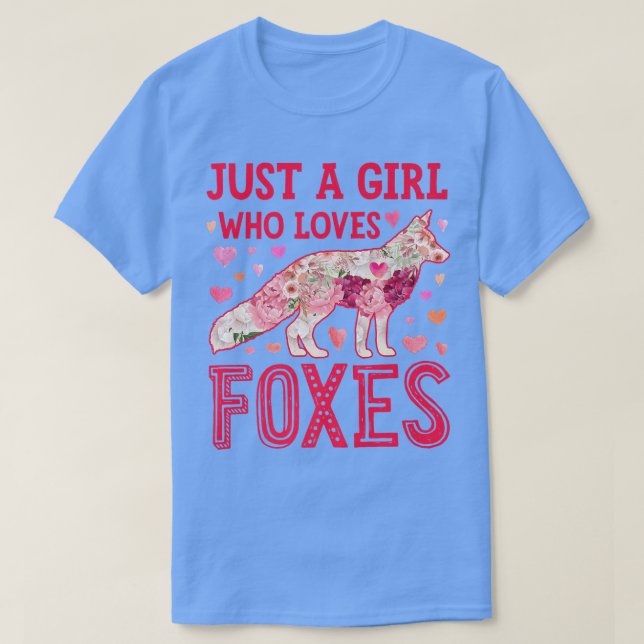 Camiseta Fo Just A Girl Who Loves Foes Flower Funny Women F (Diseño del anverso)