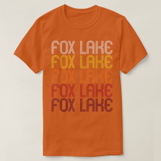 Camiseta Fo Lake, ILVintage Style Illinois (Diseño del anverso)