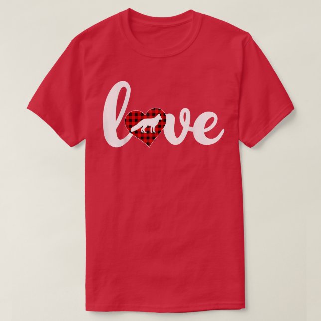 Camiseta Fo Lover Buffalo Plaid Love Fo Valentines Day 1489 (Diseño del anverso)