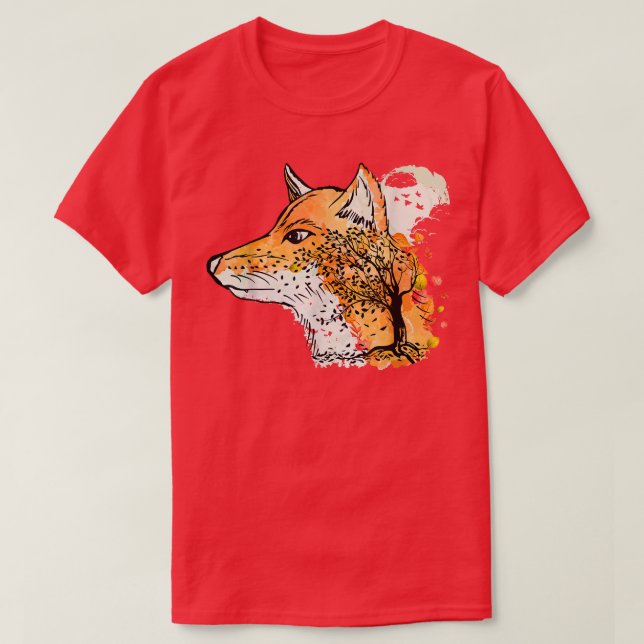 Camiseta Fo Lover Cute Fo Fall Autumn Forest Animals Fo  (Diseño del anverso)