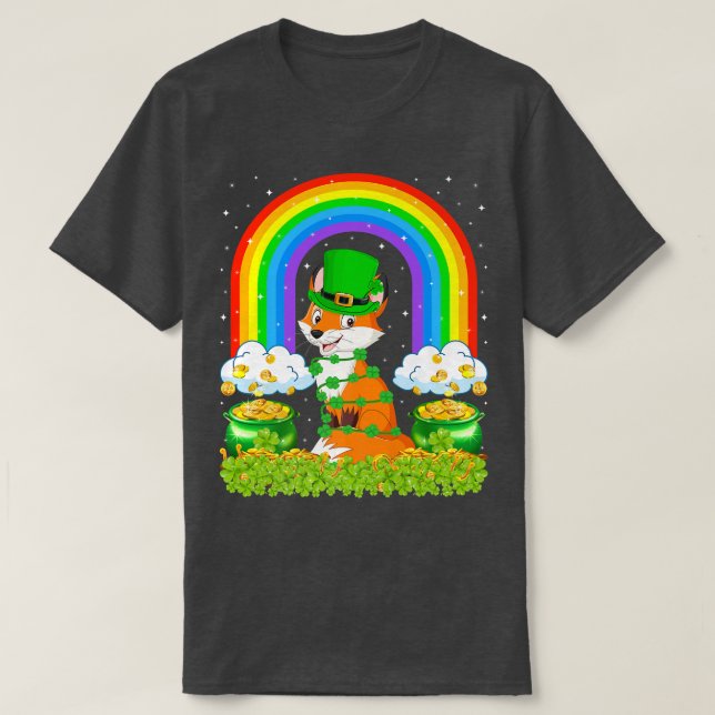 Camiseta Fo Lover Rainbow Leprechaun Fo St Patricks Day (Diseño del anverso)