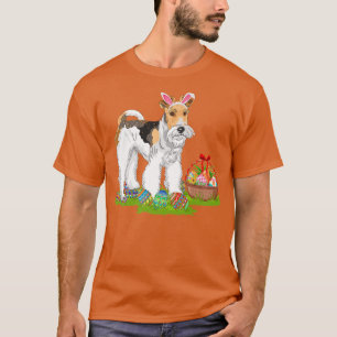 Camiseta Fo Terrier Dog Easter Huevo de Semana Santa Caza C