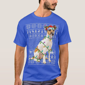 Camiseta Fo Terrier Dog Lover Santa Hat Ugly Fo Terrier Chr