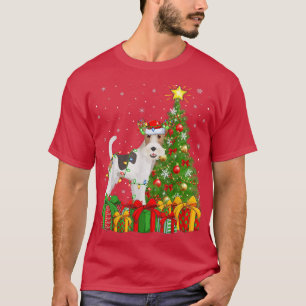 Camiseta Fo Terrier Iluminando El Árbol De Navidad Santa Fo