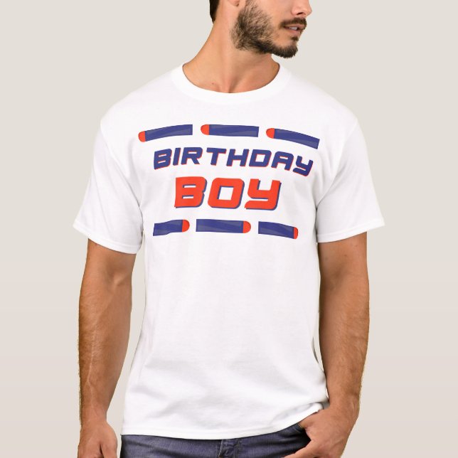 Camiseta Foam Dart War Birday Boy (Anverso)