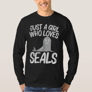Camiseta Foca Adorable Para Niñas Niños León Marino Animal
