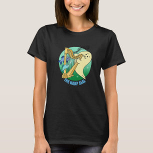 Camiseta Foca Arpa Adorable Tocando El Arpa