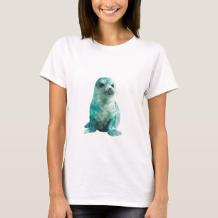 Camiseta Foca Bebé de Puerto Manchado de Aguamarina en Acua