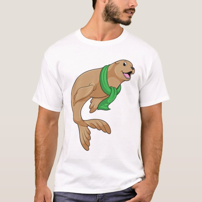 Camiseta Foca con bufanda (Anverso)