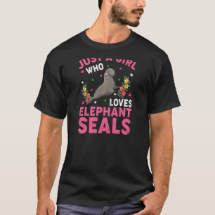 Camiseta Foca Elefante Pez Solo Una Chica Que Ama Elefante