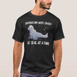 Camiseta Foca Fría Para Hombres Papá León Marino Animal Foc