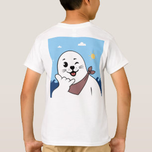 Camiseta Foca guiñando con bandana haciendo el signo Shaka