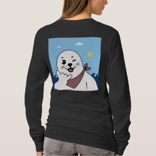 Camiseta Foca guiñando con bandana haciendo el signo Shaka