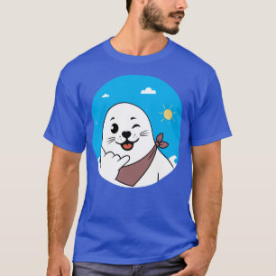 Camiseta Foca guiñando con bandana haciendo el signo Shaka