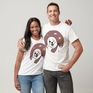 Camiseta Foca Guiñando con Pañuelo en la Cabeza Haciendo el