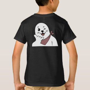 Camiseta Foca Guiñando con Pañuelo en la Cabeza Haciendo el